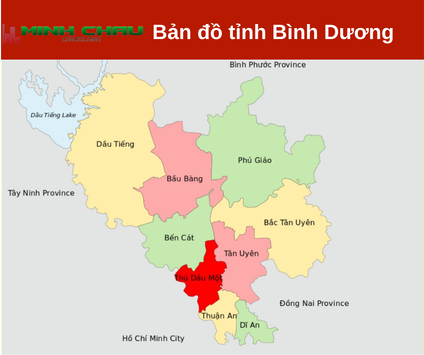 Bản đồ hành chính tỉnh Bình Dương