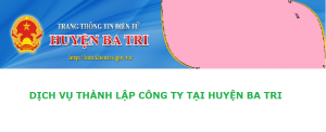 Dịch vụ thành lập công ty tại huyện Ba Tri